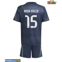 Real Madrid Arda Guler #15 Auswärts Trikotsatz Kinder 2025-26 Kurzarm (+ Kurze Hosen)